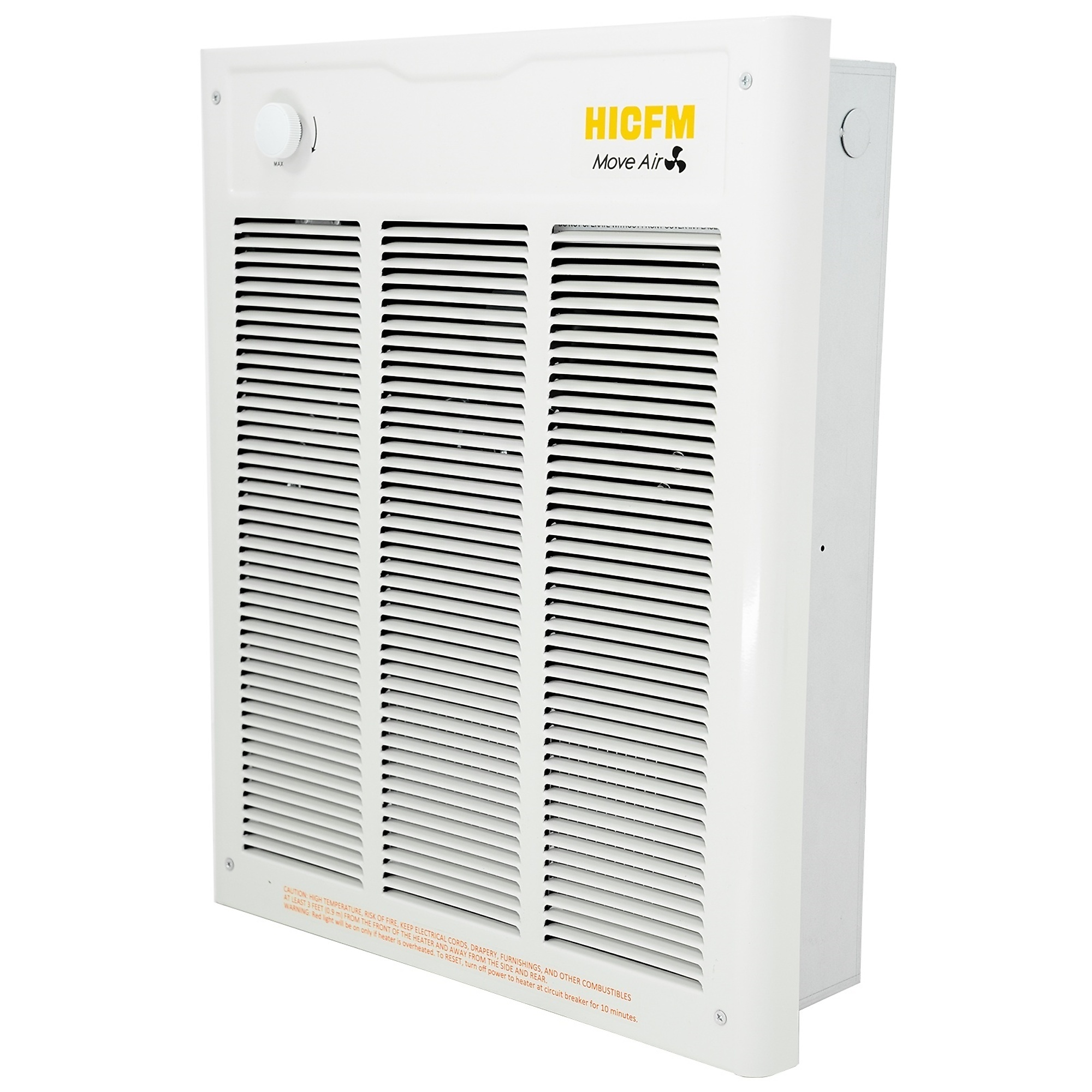 EdenDirect 4000W Electric Wall Heater, 208/240V, Fan-Forced, 13,650 BTU, Built-In Thermostat, Dual Voltage, 14-5/8in W x 18-1/2in H Cutout